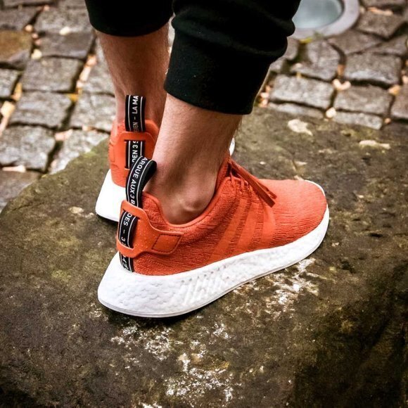 Adidas Mens Originals NMD R2 Primeknit Shoes BY9915 Burnt Orange Size 8 Athletic main image 11